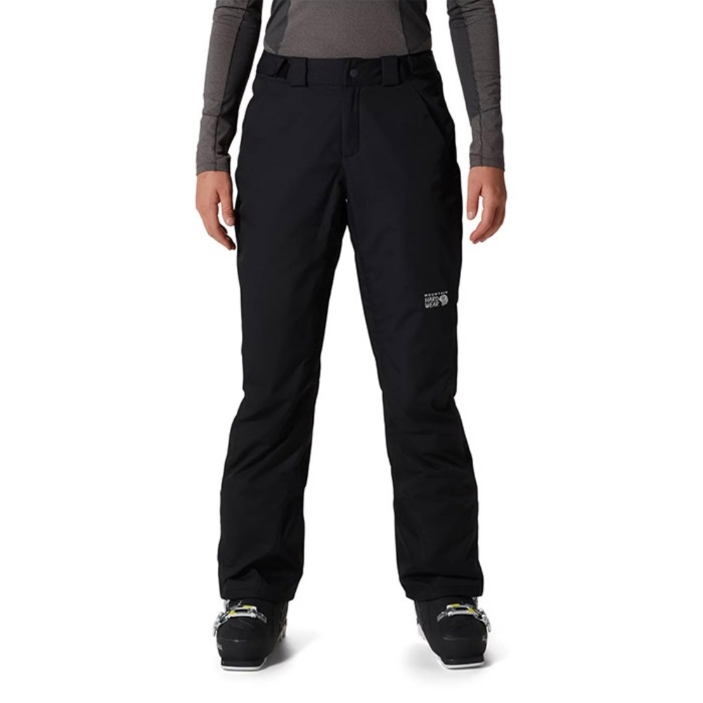 MOUNTAIN HARDWEAR Conduit Size 8 Black Snow Ski Pants Full Zip Side Adjustable